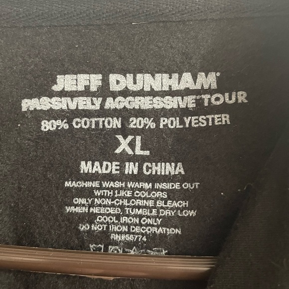 Jeff Dunham Passively Aggressive Hoodie Full Zip Sweatshirt Mens XL Black - Picture 5 of 5